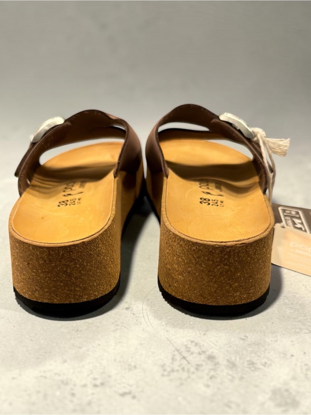 Papillio Women's Double-Band Slide Sandals in Taupe - Picture 4 of 7